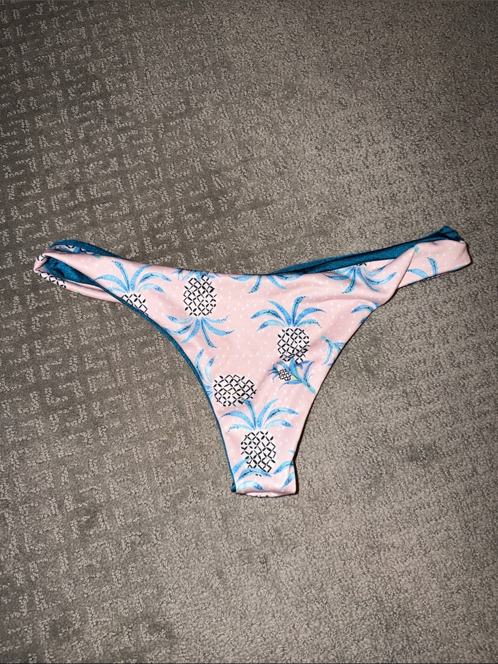 NWOT Women’s Pink Pineapple Print Bikini Bottom